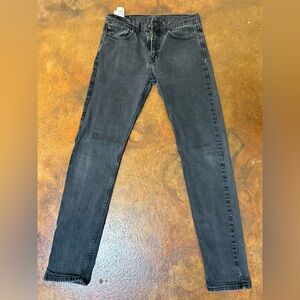 Levi's 512 Black Denim Jeans 5-Pocket 34x36 (fits like 34x34)